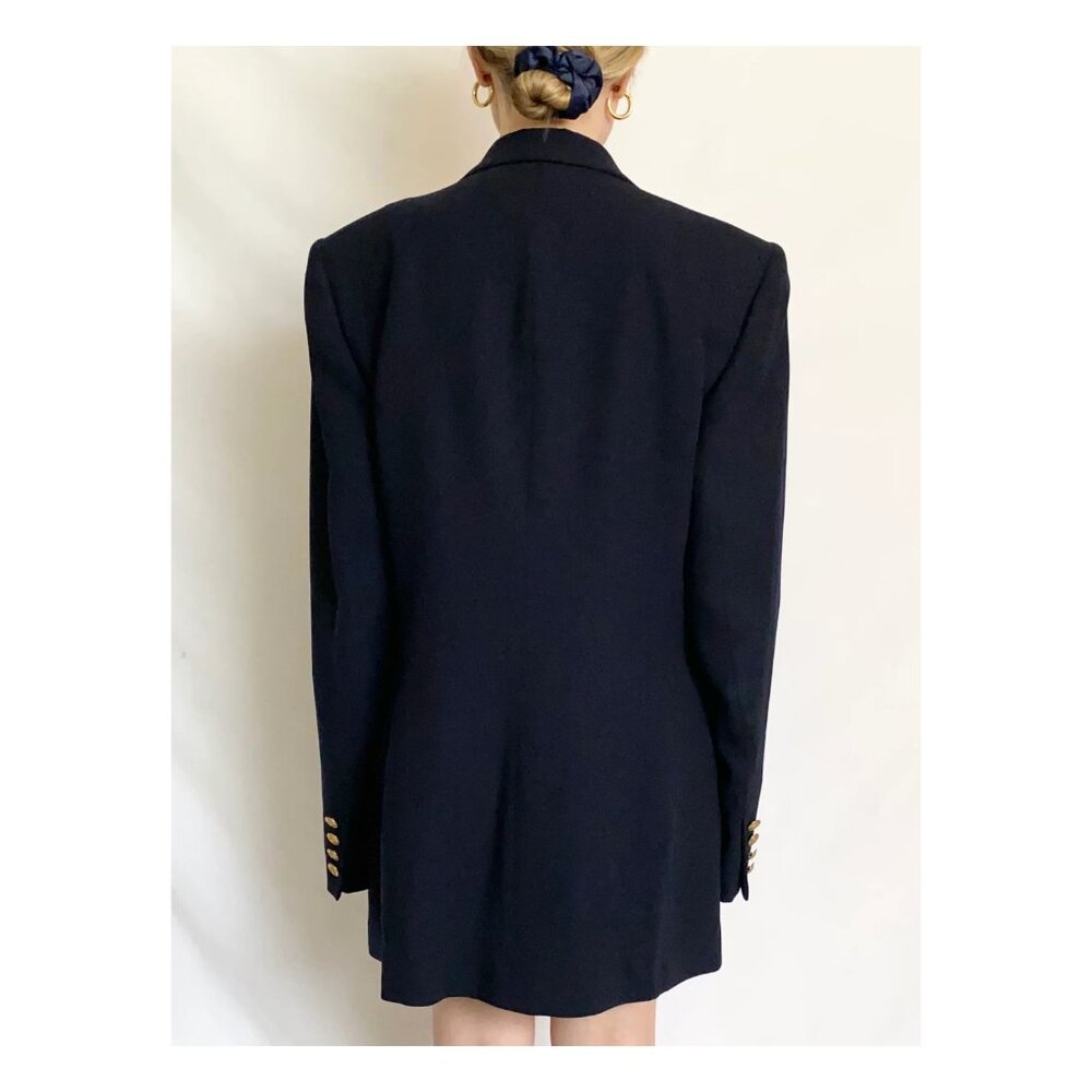 ❤️❤️Lauren Ralph Lauren 100% Wool Blazer with Crest Made in USA 8 - Picture 2 of 9
